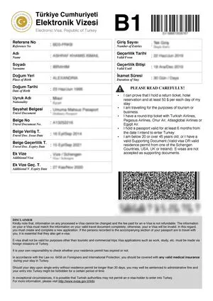 turkey visa application evisa